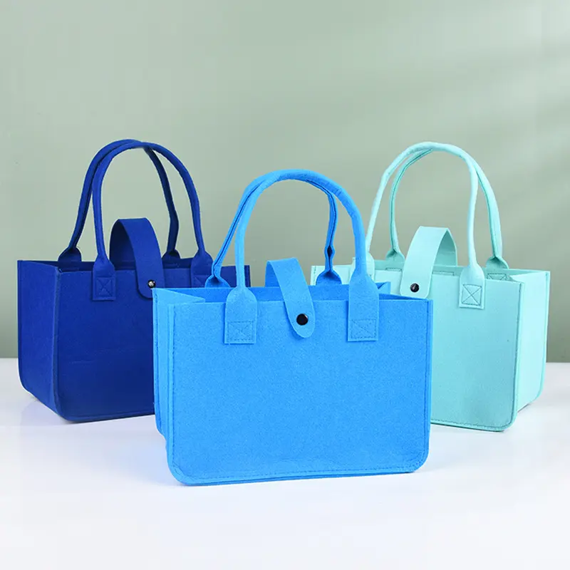 Factory direct new design casual Felt bag trendy women tote handbag