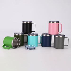 12oz 14oz <b>Insulated</b> Stainless Steel <b>Mug</b> with Handle Portable Office Beer Coffee Cup - Product Image 2