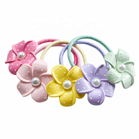 Daou – Nouveaux petits élastiques fins de 6 cm avec fleurs, couleurs unies personnalisées, colorés, très élastiques et durables, accessoires capillaires pour femmes et filles