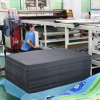 Kustom cetak sublimasi antiselip alami karet busa kain permukaan kosong tikar Yoga bahan mentah gulungan