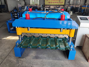 Glasierte Dachziegel Farbstahlblech-Rollformmaschine Metall-Glasierte-Ziegelherstellungsmaschine - Product Image 3