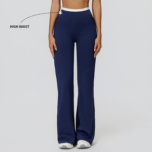Wholesale High Waist Flared Gym <strong>Leggings</strong> Butt Lifting Polyamide Elastane Four-Way Stretch Breathable Quick Dry Yoga <strong>Leggings</strong> - Product Image 4