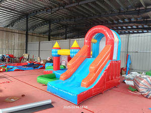 Bán Chạy Nhất Bán Đầy Màu Sắc Lâu Đài Bouncy 4M * 6M 0.55Mm PVC <span class=keywords><strong>Inflatable</strong></span> Nhà Nhảy Lâu Đài Với Hồ Bơi Trượt Nước Cho Công Viên Nước - Product Image 3