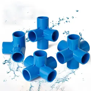 Möbel qualität Beliebtes Produkt Rohr verschraubung PVC 3 4 5-Wege-Rohrverbinder Blau Weiß Farbe Kunststoff rohr verschraubungen