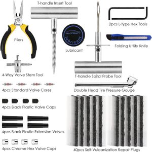Autown <b>Tire</b> Repair <b>Kit</b> 68pcs Heavy Duty <b>Plug</b> Tools For Puncture Fix And Flat Patching - Product Image 2