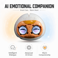 Jouets en peluche interactifs IA, animal de compagnie numérique, yeux LED bleus, matériau silicone, jouet assistant émotionnel, vente en gros
