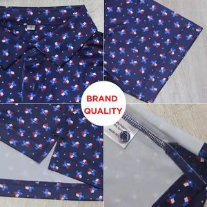 Camisetas de polo de golf antiarrugas con logotipo personalizado bordado con logotipo de su propio diseño poliéster LICRA estampado completo ajuste seco - Product Image 4