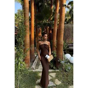 Robe de soirée longue de luxe avec perles et paillettes, maternité et taille XL, pour soirées, demoiselles d'honneur, bals de promo - Product Image 4