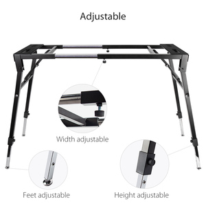 Supporto per Tastiera Professionale KS265 Yinyu DDP RTS, Pieghevole a X, Regolabile fino a 150KG, con Ripiano Staccabile - Product Image 4