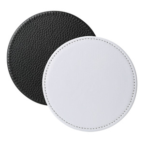 Factory Direct Supply Exquisite Square PU Eco-friendly Heat Transfer Sublimation Blank Coaster Series GUANGSHENG Promotional