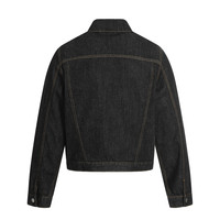 Veste en jean décontractée pour homme, style américain punk, coupe ample, design surpiqué, poches distinctives, col à revers, en denim boutonné