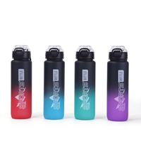 Bouteille d'eau Kecolove 1000 ml personnalisable, anti-fuite, sans BPA, pour le sport, l'école, les voyages en plein air, la salle de sport, avec poignée, couleur dégradée