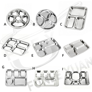 Bandeja Rectangular de Acero Inoxidable FLEY para Servir Comida Rápida, Plato Moderno Ecológico para la Cena, Venta al por Mayor - Product Image 5
