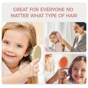 Brosse démêlante mini personnalisée avec logo, brosse démêlante de poche, ensemble de peignes pour enfants, pour cheveux bouclés, humides ou secs, brosse anti-nœuds - Product Image 6