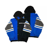 Veste de basketball vintage personnalisée pour homme, coupe-vent d'extérieur imperméable, pull à capuche demi-zip, color block, poche kangourou