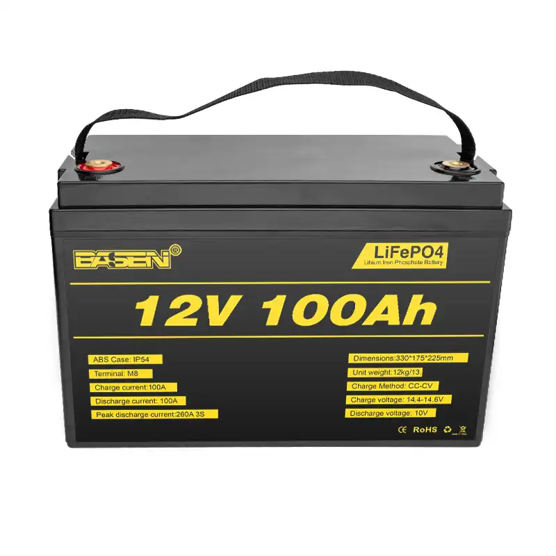 BASEN Lithium Ion LiFePO4 Solar Energy System Battery 12V 100Ah 200Ah 300Ah