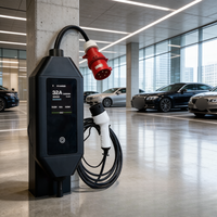 Nueva Estación de Carga para Vehículos Eléctricos, 3.5/7kW Tipo 2, Clasificación IP54, Cable de 5m, Conexión y Carga para Flotas, Jinghu TA-AC-B2-B