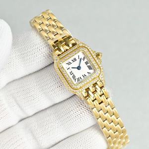 <span class=keywords><strong>Montre</strong></span> panthère en acier inoxydable avec cadran carré de 25 mm entièrement sertie de diamants CZ, bracelet en acier inoxydable, <span class=keywords><strong>montre</strong></span> à quartz animal, <span class=keywords><strong>montre</strong></span>-bracelet léopard, chiffres romains, horloge pour femmes - Product Image 5