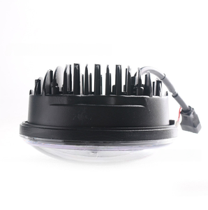 Phare LED rond de 5.75 pouces avec feux de croisement et clignotants ambrés Anneau complet Angel Eye LED Conversion de moto - Product Image 5