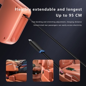 Station de charge rapide USB-C 12-24V pour siège arrière, mise à niveau et modification de voiture 2024-2025 pour AITO M8/M9 - Product Image 2