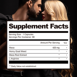 Männliche 60 Ct Kapseln mit <span class=keywords><strong>Maca</strong></span>-Wurzel extrakt für natürliches Gleichgewicht und tägliche Wellness-Unterstützung <span class=keywords><strong>in</strong></span> einer Flasche - Product Image 4