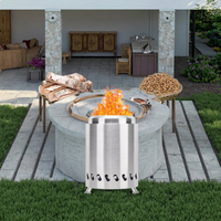 Estufa de Leña CORI de Acero Inoxidable, Horno de Camping sin Humo para Bebidas