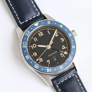 Montres mécaniques de haute qualité, vente chaude, design de créateur, anneau en céramique, montres haut de gamme pour hommes, boîtier bleu - Product Image 3