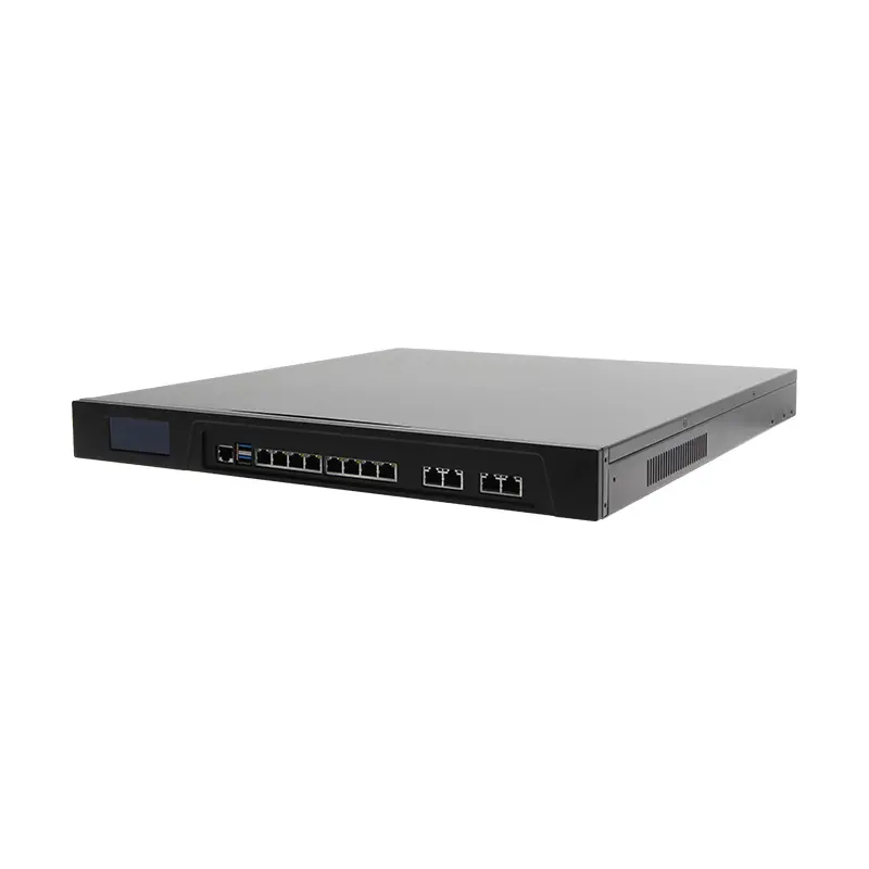 SINSMART 6/7 Gen i3/i5/i7 1u rack-mounted chassis industrial computer with 8*gigabit ports