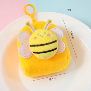 Wholesale Cute Cartoon Mini Plush Coin Purse Bee Storage Bag Coin Pouch Soft Plush Keychain Creative Gift for Girls - Product Image 6