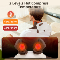 Masseur de cou, d'épaules, de dos, de taille, de jambes et de mollets avec simulation de main bionique, massage Shiatsu, tissus profonds, pétrissage 4D avec chaleur