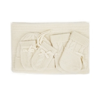 Barboteuses tricotées Ensemble de vêtements en coton pour bébé Couverture en cachemire Ensemble de chaussons Boonet Ensemble bébé en cachemire