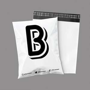 Customize Biodegradable Tear-proof <b>Postage</b> Cream Courier Shipping Mailer <b>Bag</b> Clothing Packaging Plastic Mailing <b>Bag</b> for Tshirt - Product Image 1