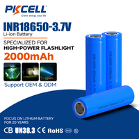 Batterie de remplacement 18650 2000mAh avec circuit de protection pour lampe torche LED, lampe frontale