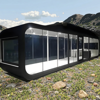 Villa Modulaire Préfabriquée en Acier, Créative et Portable, Type Cabine Apple, pour Espace de Vie Extérieur, Hébergement Panoramique et Vacances