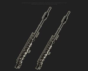 Wholesale beginner semi-metal short flute with silver plating, in C tuning. Short flute musical instrument for Western music. - Product Image 2