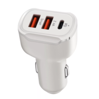 Chargeur de voiture 3A 3 ports Type C et chargeur USB QC 3.0 avec technologie Qualcomm Quick Charge 3.0