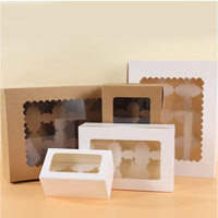 Boîtes à cupcakes transparentes en gros, 6/12/24 emplacements, écologiques, pour pâtisseries et desserts, idéales pour les fêtes d'anniversaire