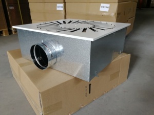 With Plenum Box Steel <strong>Swirl</strong> <strong>Diffuser</strong> <strong>Panel</strong> for Mall Hospital Market Ceiling Terminal Ventilation - Product Image 5