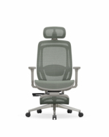 Foshan Mobilier de bureau moderne de haute qualité Maille ergonomique réglable Chaise de bureau de direction de luxe avec repose-pieds Chaise d'ordinateur