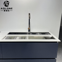 Fait à la main de haute qualité en acier inoxydable 304 fabricant élégant moderne égouttoir à vaisselle évier multifonctionnel porte-vaisselle cuisine