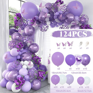 Venta al por mayor de globos de mariposa, conjunto de cadena de globos de cumpleaños para un año de edad, decoración de la boda del Día de San Valentín de la madre - Product Image 5