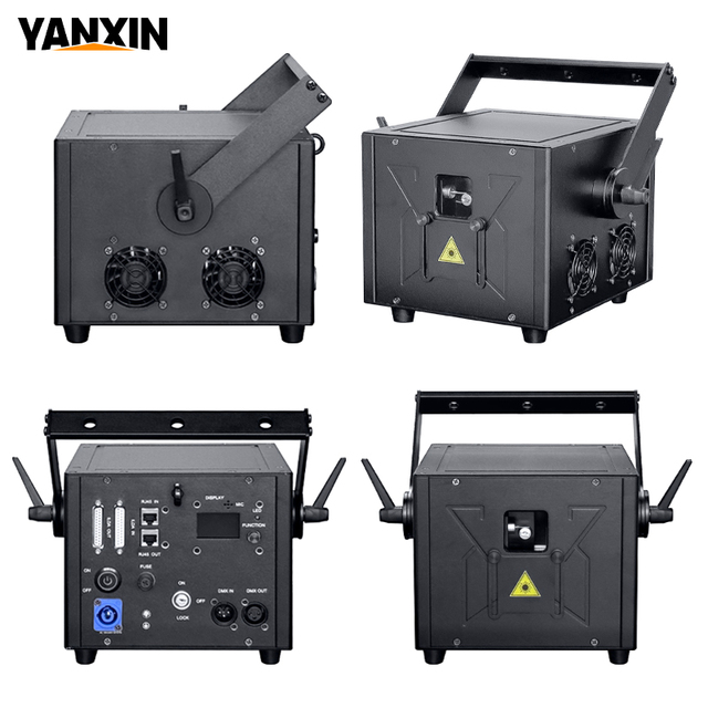 Professional 5W 6W 8W 10W 3D Animation Laser Projector  Phone APP Control RGB Stage Lighting for DJ Bar Party