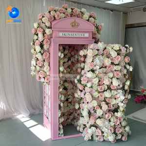 TY211111-1 Cabine <span class=keywords><strong>téléphonique</strong></span> rose vintage en métal, style Londres, pour décoration, personnalisable, en promotion - Product Image 5