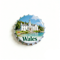 Aimant de réfrigérateur personnalisable avec ouvre-bouteille, motif dragon du Pays de Galles, Cardiff, aimant souvenir