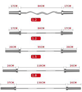 Barra de Gimnasio BunnyHi GL043, Barra Estándar para Pesas, Barra de 20 kg para Entrenamiento de Levantamiento de Pesas, Barra de 1.2 <span class=keywords><strong>m</strong></span>, 1.5 <span class=keywords><strong>m</strong></span>, 1.8 <span class=keywords><strong>m</strong></span> para Pesas Libres y Fitness - Product Image 2