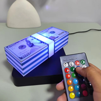 Lámpara Nocturna Creativa HCNT con Modelo de Dinero Flotante, Luz de 16 Colores con Control Remoto, un Producto Moderno y Tecnológico