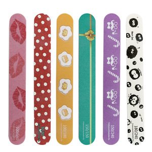 File kuku kualitas tinggi 100/180 180/240 pola Retro lucu File kuku dua sisi amplas papan spons File kuku - Product Image 6