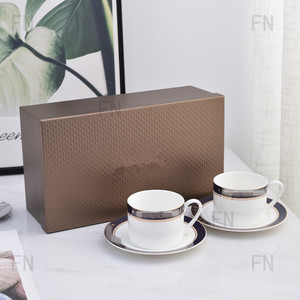 Juego de Taza y Platillo de Porcelana Europea de Lujo, Color Rojo y Azul, para Café, Té de la Tarde, para Hotel o Fiesta - Product Image 1