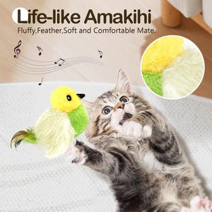 Juguete para Gatos de Peluche con Sonido de Pájaro Volador y Aleteador, Interactivo, Realista, de Piel Sintética, Automático, Amakihi - Product Image 2