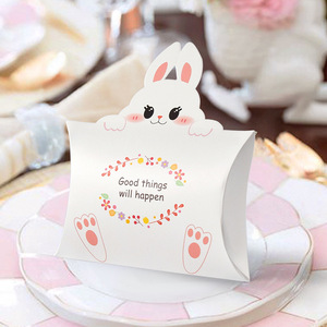 Three-dimensional Cute and <strong>Simple</strong> pink Rabbit Pillow-shaped Gift Box Candy Gift Box - Product Image 4
